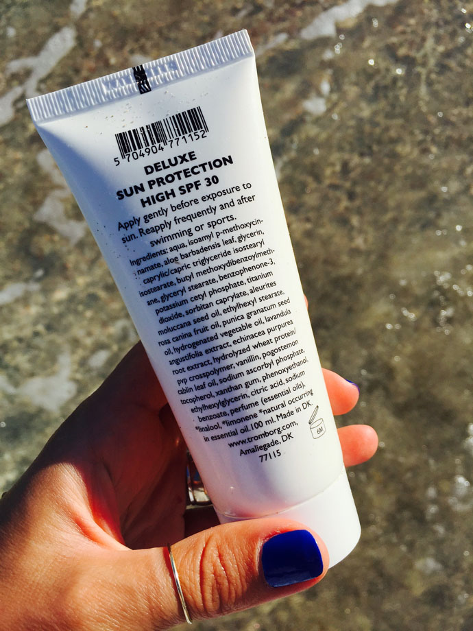 Ingredients of Deluxe Sun Protection High SPF 30 by Tromborg