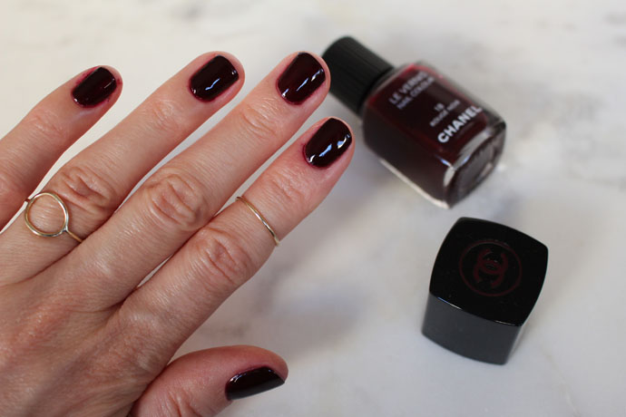 Looking for a budget friendly dupe of Chanel Rouge Noir nail polish?