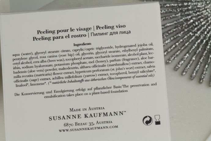 Susanne Kaufmann Facial Peel Ingredients