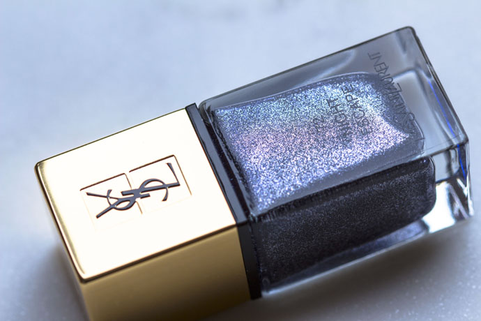 YSL | La Laque Couture in Night Escape (swatch detail without top coat)