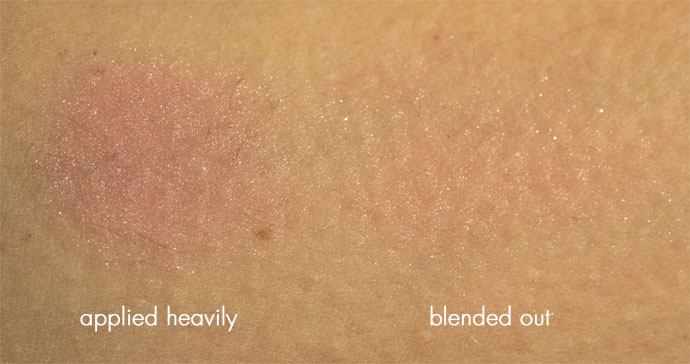 Guerlain | Météorites Happy Glow Blush (swatches in direct sun light)