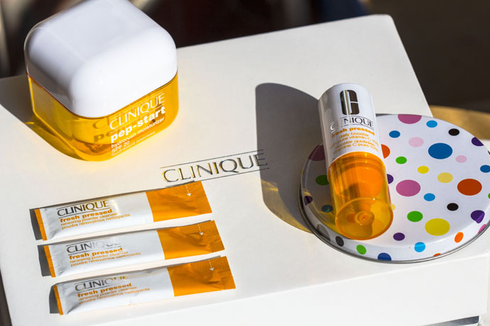 Clinique | Fresh Pressed Daily Booster & Renewing Powder Cleanser with Pure Vitamin C & Pep-Start Hydrorush Moisturizer SPF 20