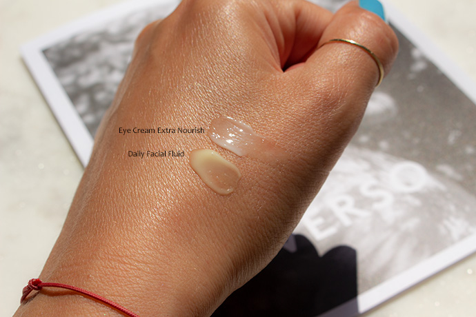 Verso Skincare | Eye Cream & Day Cream (textures)